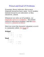 duality (2) Operational research 2nd Year L&SCM dpt.doc